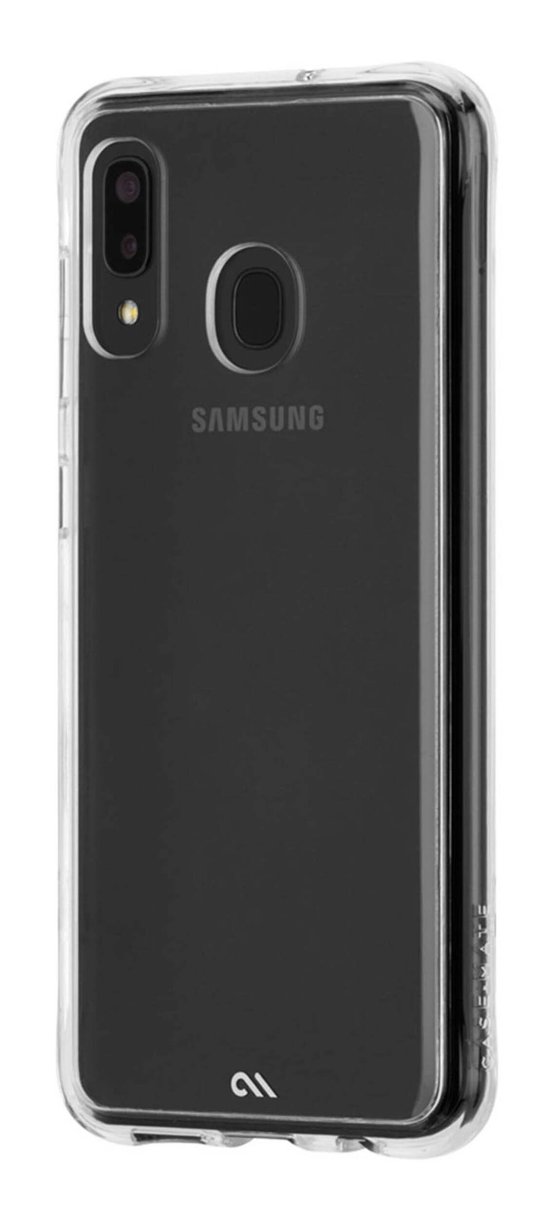 Case-Mate Tough Case for Samsung Galaxy A20, Clear Back_Angled_Right