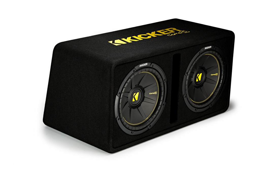 Kicker Dual CompC Subwoofers in Vented Enclosure, 12in Canadian Tire