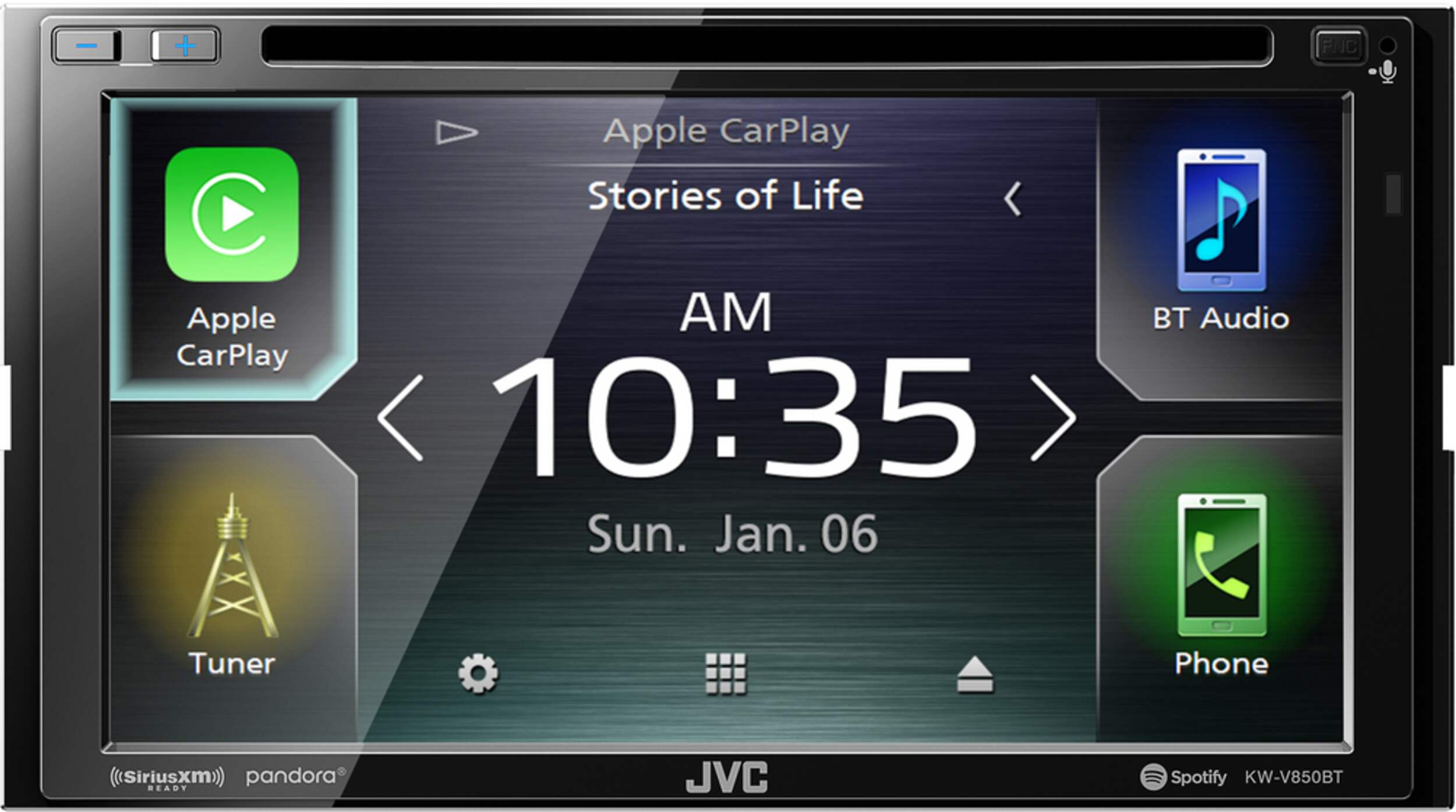 JVC KWV850BT 2DIN Multimedia AV Receiver, 6.8in Canadian Tire