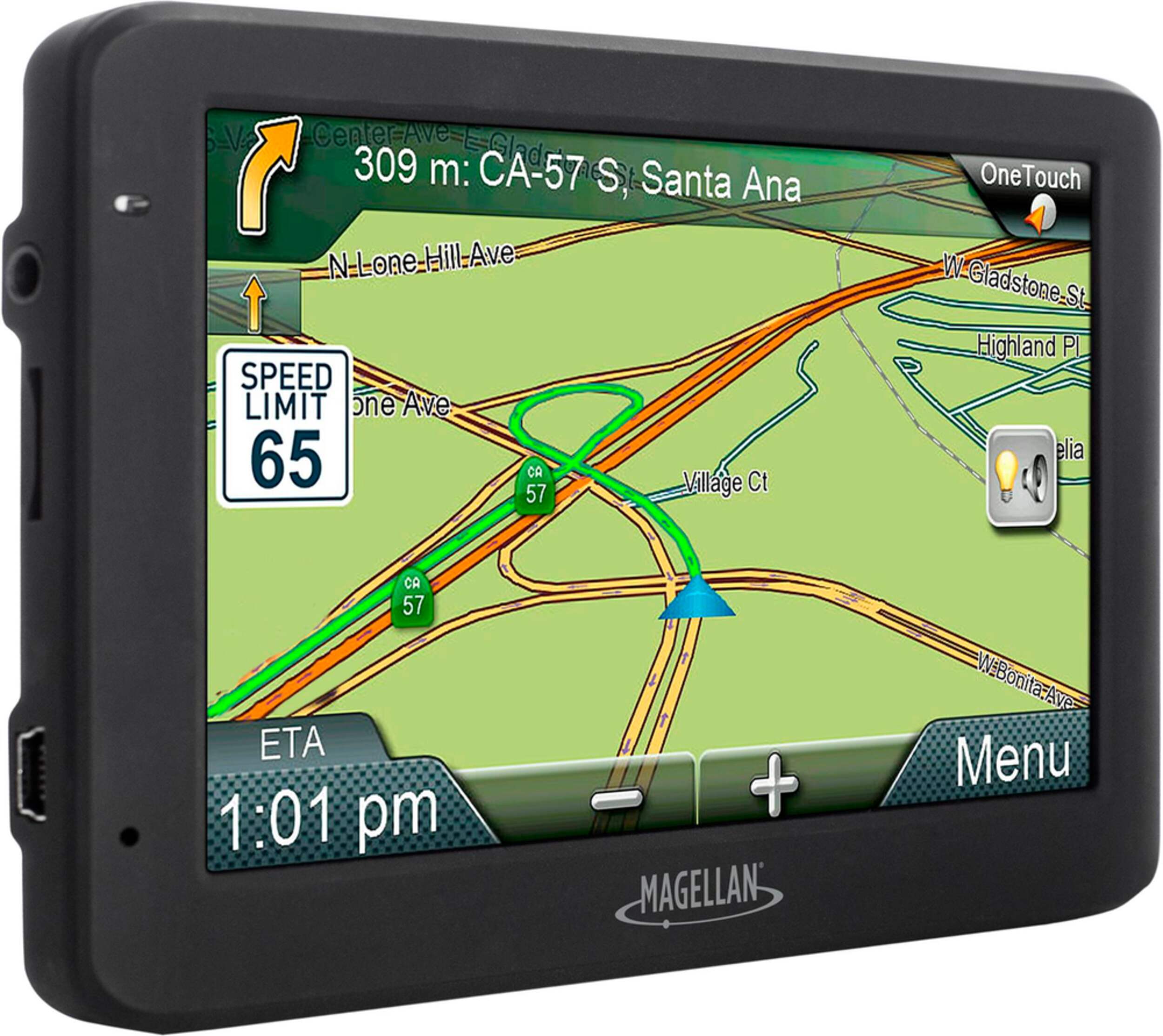 Magellan 5520LM Car GPS, 5-in Front_Angled_Right