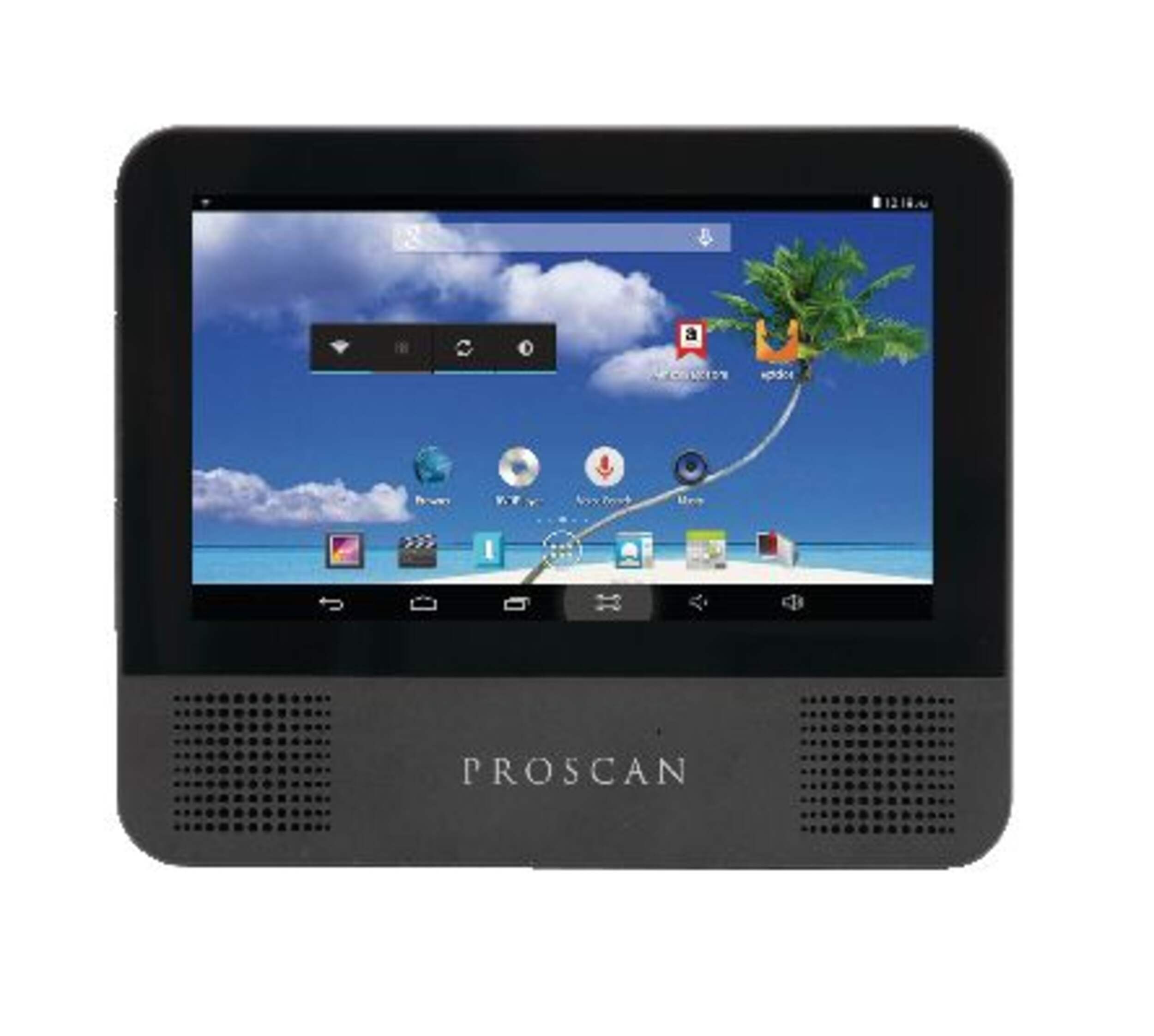 Proscan 2-in-1 Portable DVD Player and Wi-Fi Tablet with 7-in Display Front_Flat