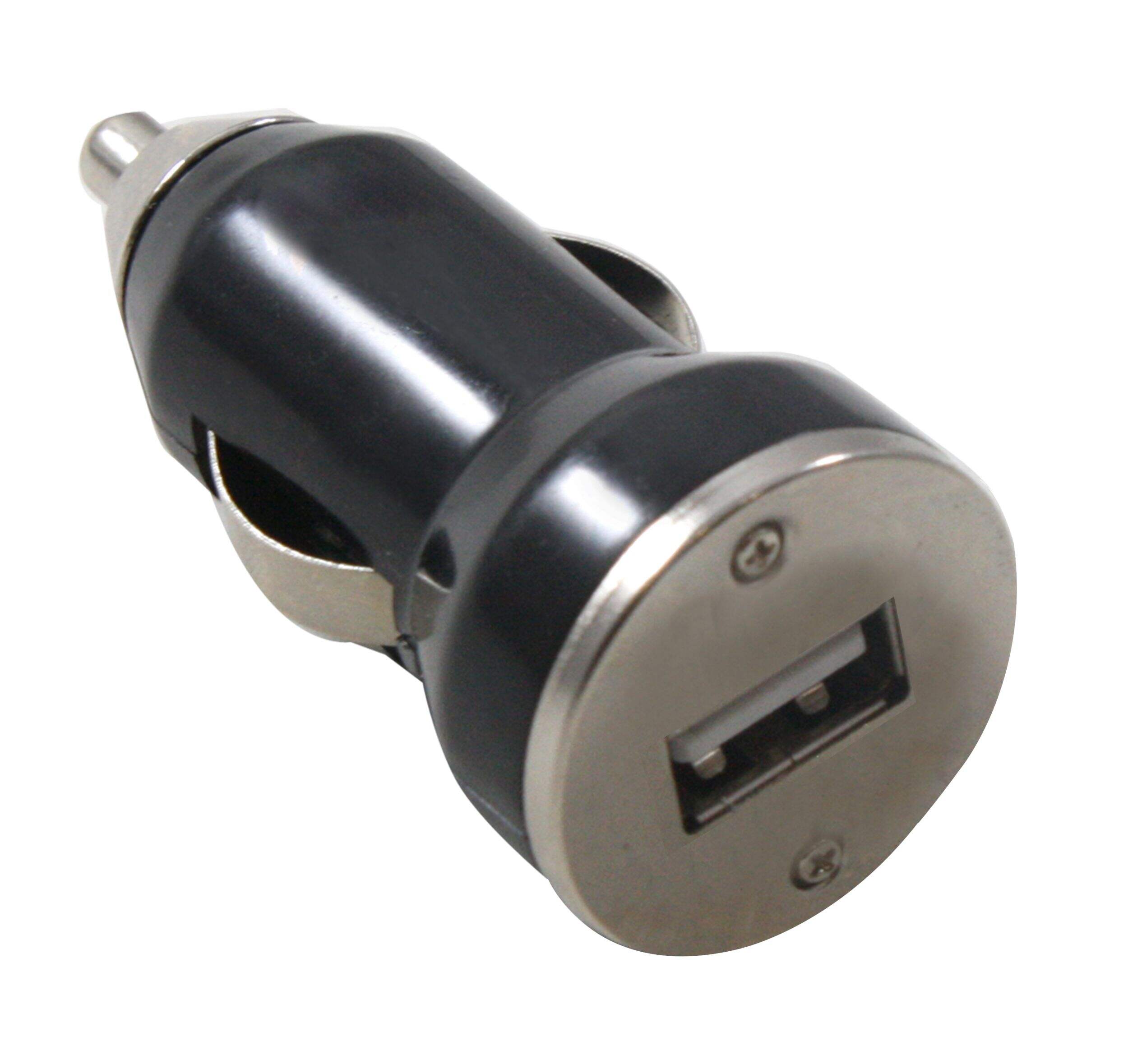 Chargeur pour l’auto USB 12VSingle pour iPhone, téléphones intelligents et tablettes Android Front_Angled_Right