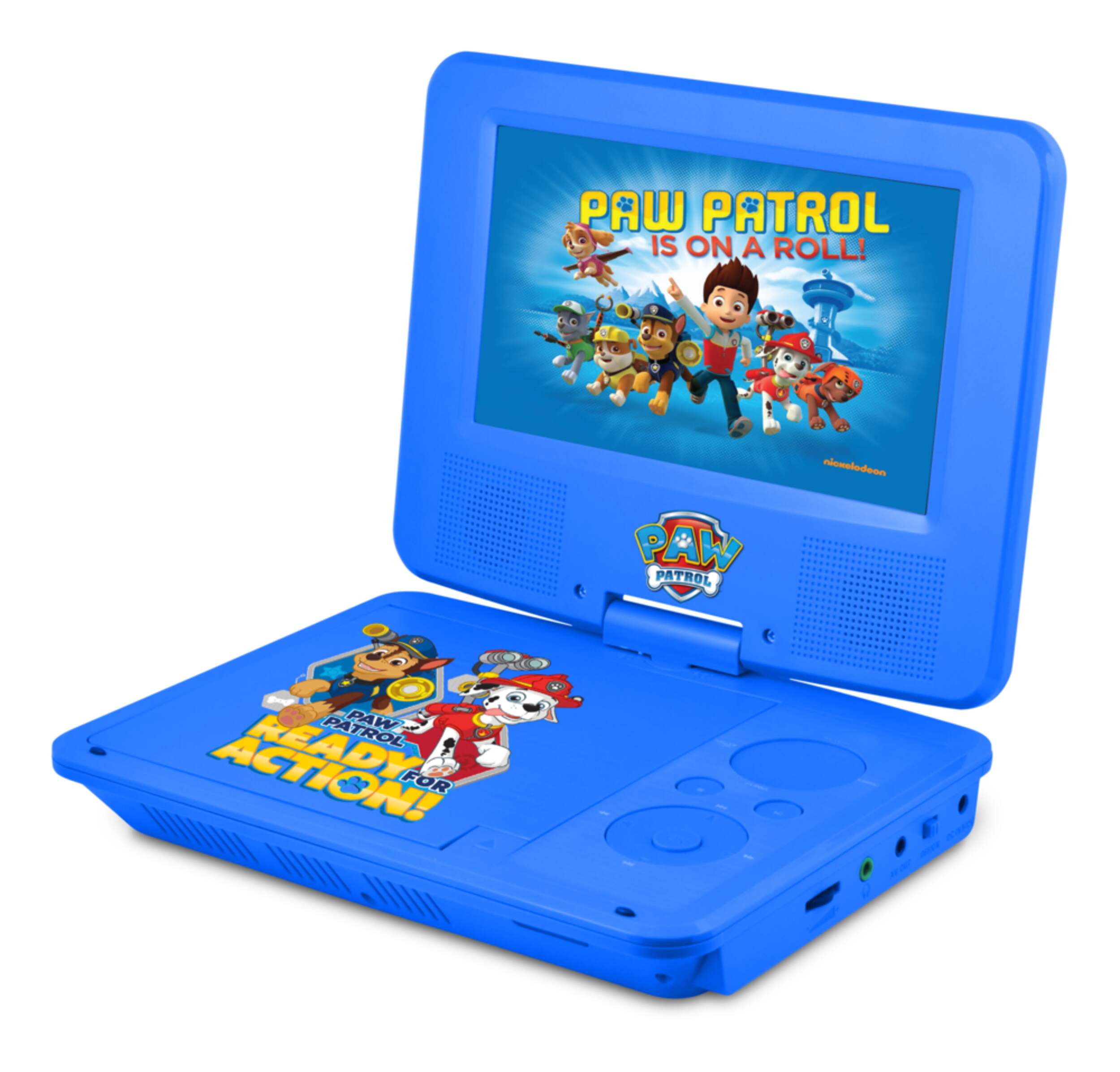 PAW Patrol Portable DVD Player, with Carrying Bag and Headphones, Blue Front_Angled_Left