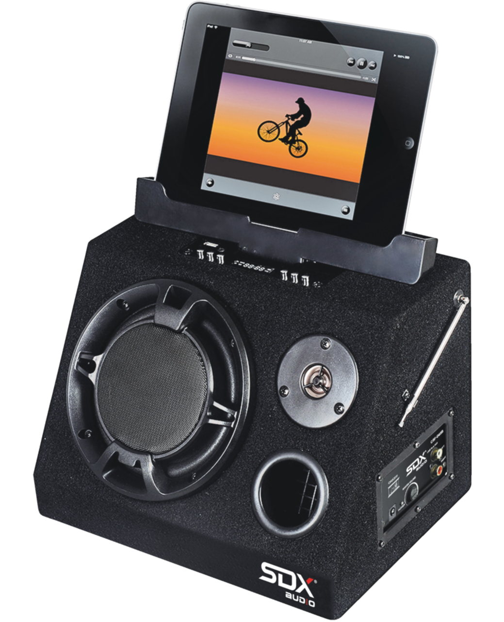 Sondpex Portable Bluetooth Docking Speaker System Music Player Black