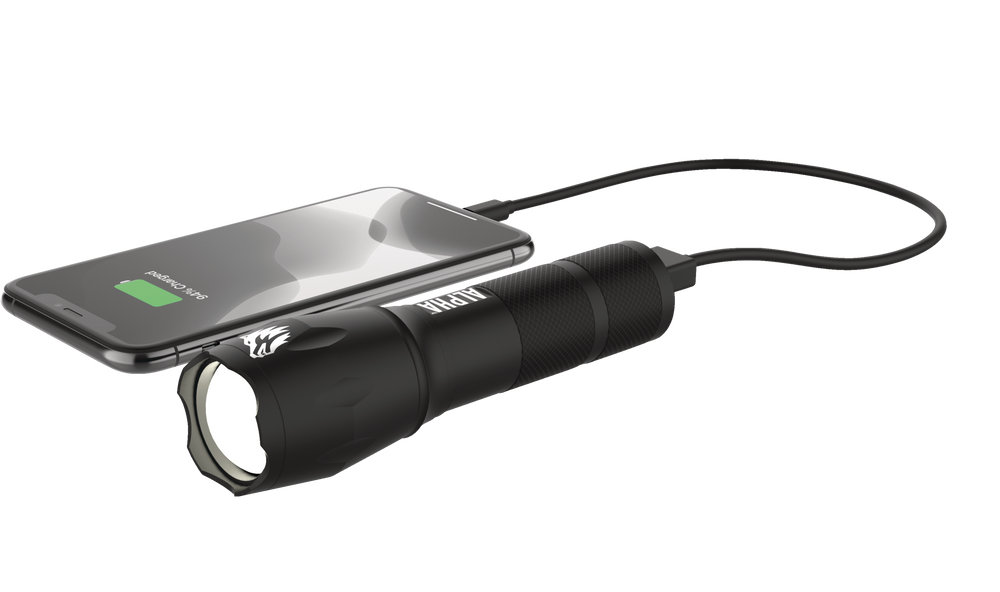 Black for sale online Tzumi Alpha 2600 mAh Pocket Flashlight and Charger 
