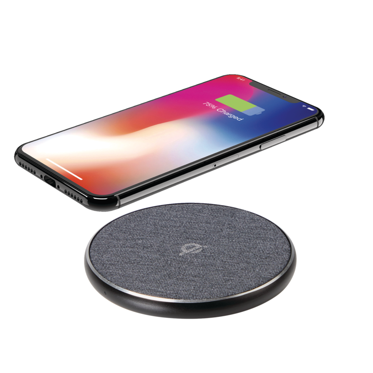 Bluehive Fabric Wierless Charging Pad, Compatible with Qi-Enabled Devices,  Black, 2-pk