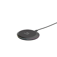 Merkury RGB Light Wireless Charging Pad Front_Three_Fourths_Angled_Left