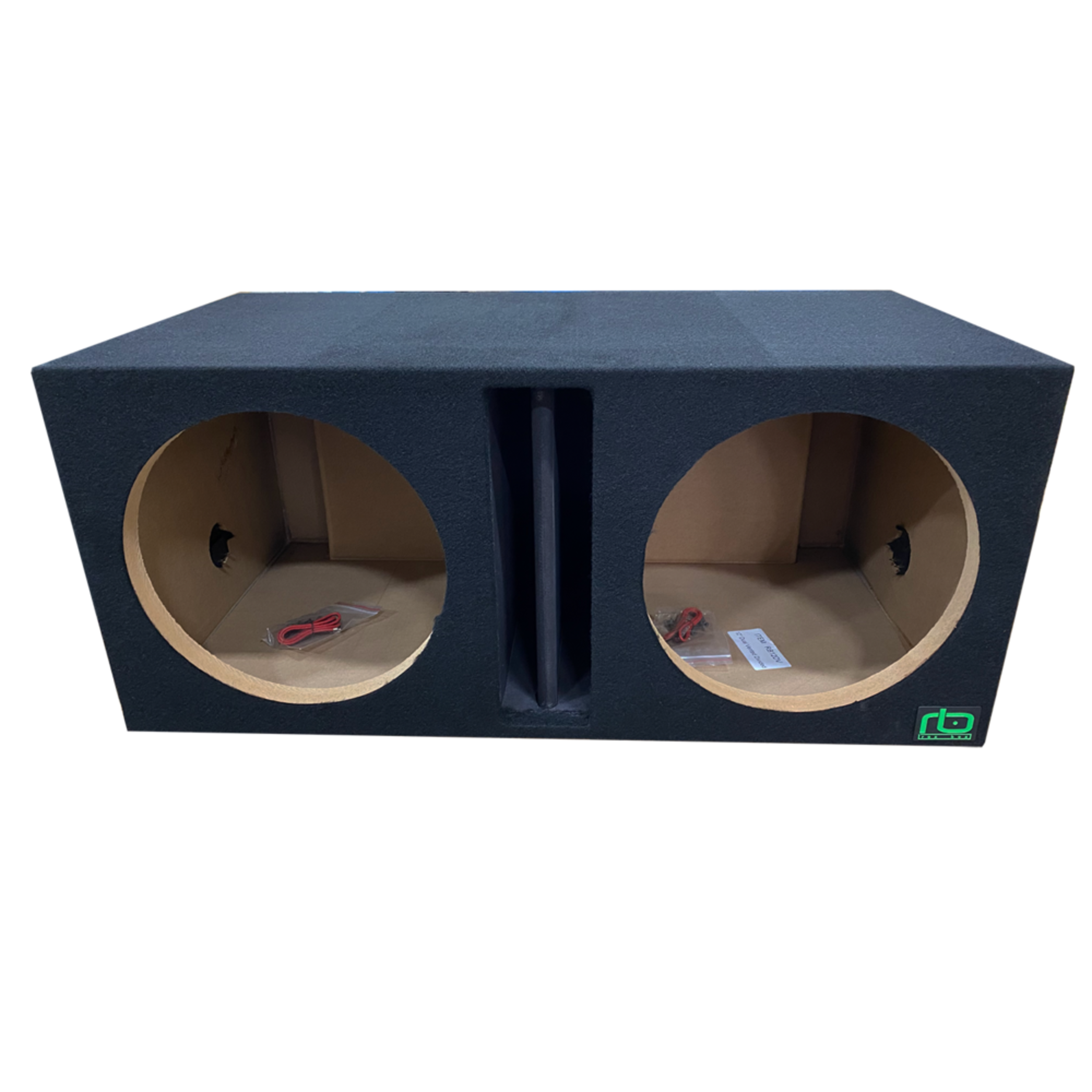 RoxBox Dual Shared Vented Subwoofer Enclosure, 12-in Front_Elevated