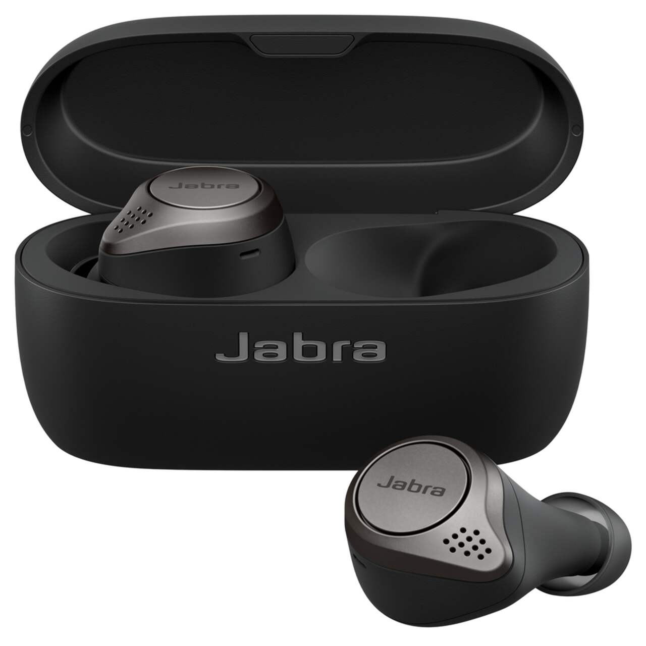 Jabra Elite 75t True Wireless Advanced Earbuds with ANC & Wireless Charging  Case, Titanium Black