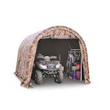 WeatherFast Easy Assembly Water Resistant Camouflage Shed with UV Protection, 10 x 10 x 8-ft Front_Angled_Right
