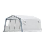 ShelterLogic Clearview Water Resistant Peak Auto Shelter w/UV Protection, 11 x 16 x 8-ft Front_Three_Fourths_Angled_Left