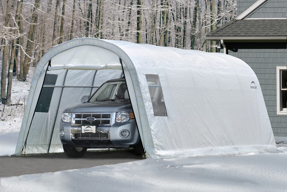 ShelterLogic Clearview Water Resistant Roundtop Car Garage w/UV