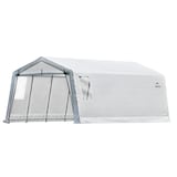 Abri d'auto à toit pointu hydrofuge ShelterLogic Clearview avec protection anti-UV, 11 x 20 x 8 pi Front_Three_Fourths_Angled_Left