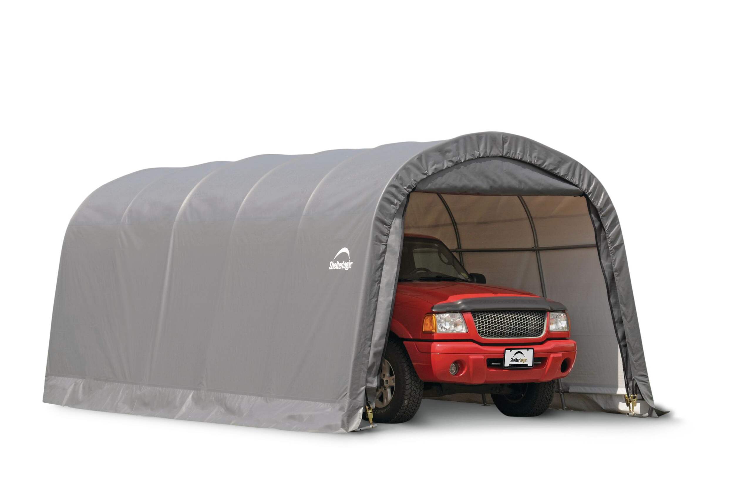 Abri d'auto rond ShelterLogic Garage-in-A-Box, camions et VUS, 12 x 20 x 8 pi Front_Three_Fourths_Angled_Right