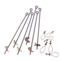 Piquets d'ancrage d'abri ShelterLogic, en acier tarière, 30 po, paq. 6 Front_Three_Fourths_Angled_Left