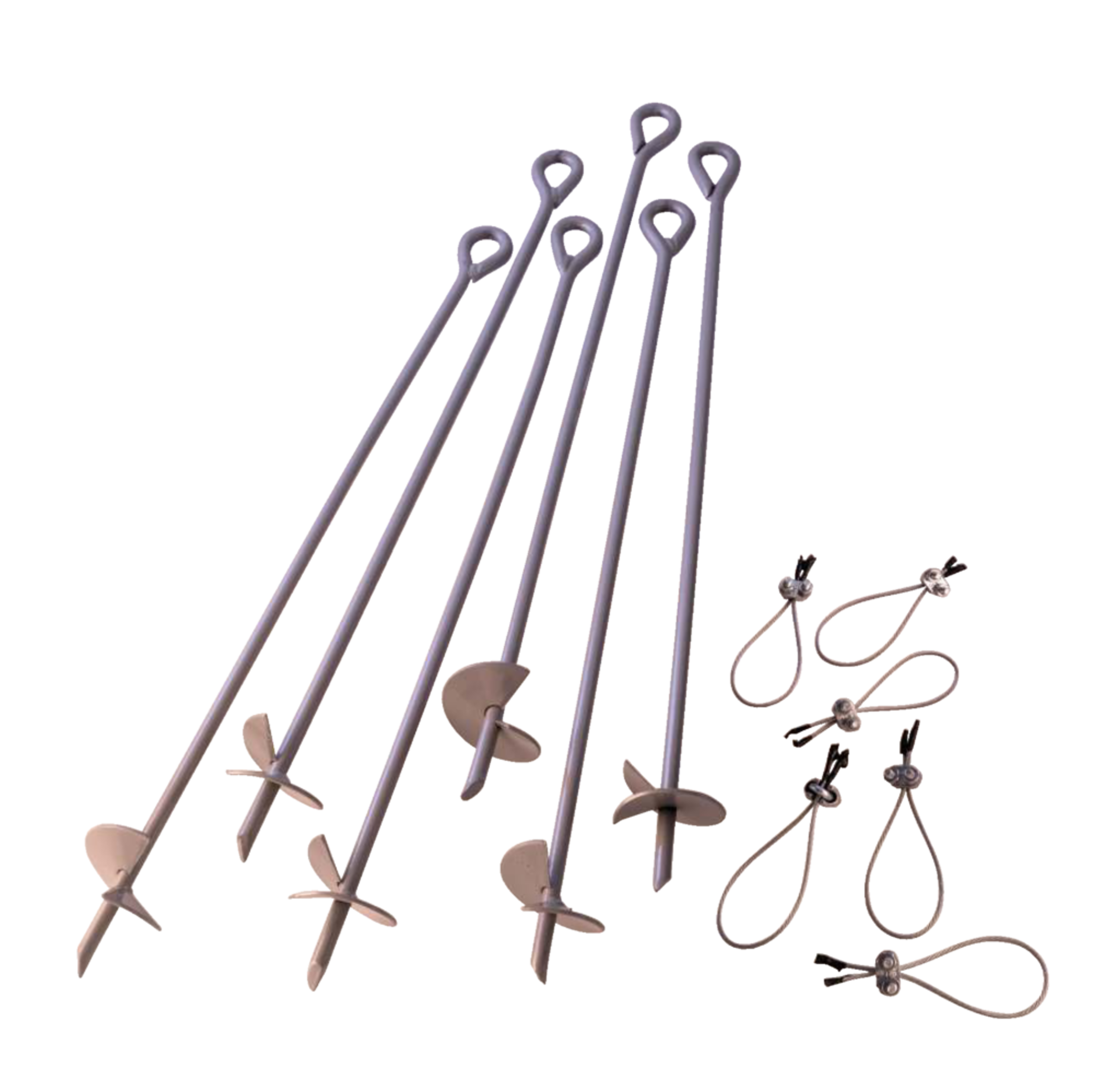 Piquets d'ancrage d'abri ShelterLogic, en acier tarière, 30 po, paq. 6 Front_Three_Fourths_Angled_Left