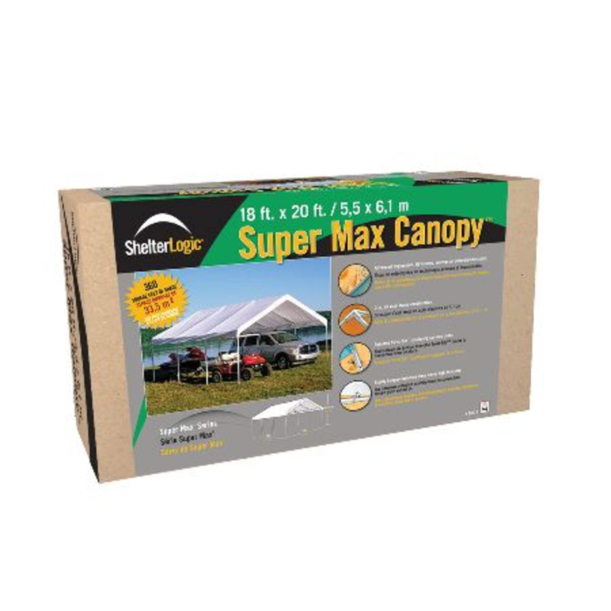 Abri Super Max, 18 x 20 pi (5,5 x 6,1m) Front_Angled_Right