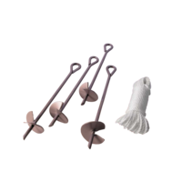 Piquets d'ancrage d'auvent en acier tarière ShelterLogic, paq. 4 Front_Three_Fourths_Angled_Left