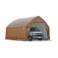 ShelterLogic Waterproof Portable Garage-In-A-Box® Auto Shelter w/UV Protection, Truck/SUV Model, 13 x 20 x 12-ft Front_Three_Fourths_Angled_Right