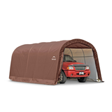 Abri d'auto style rond avec protection anti-UV ShelterLogic, hydrofuge, service intense, 12 x 20 x 8 pi Front_Angled_Right