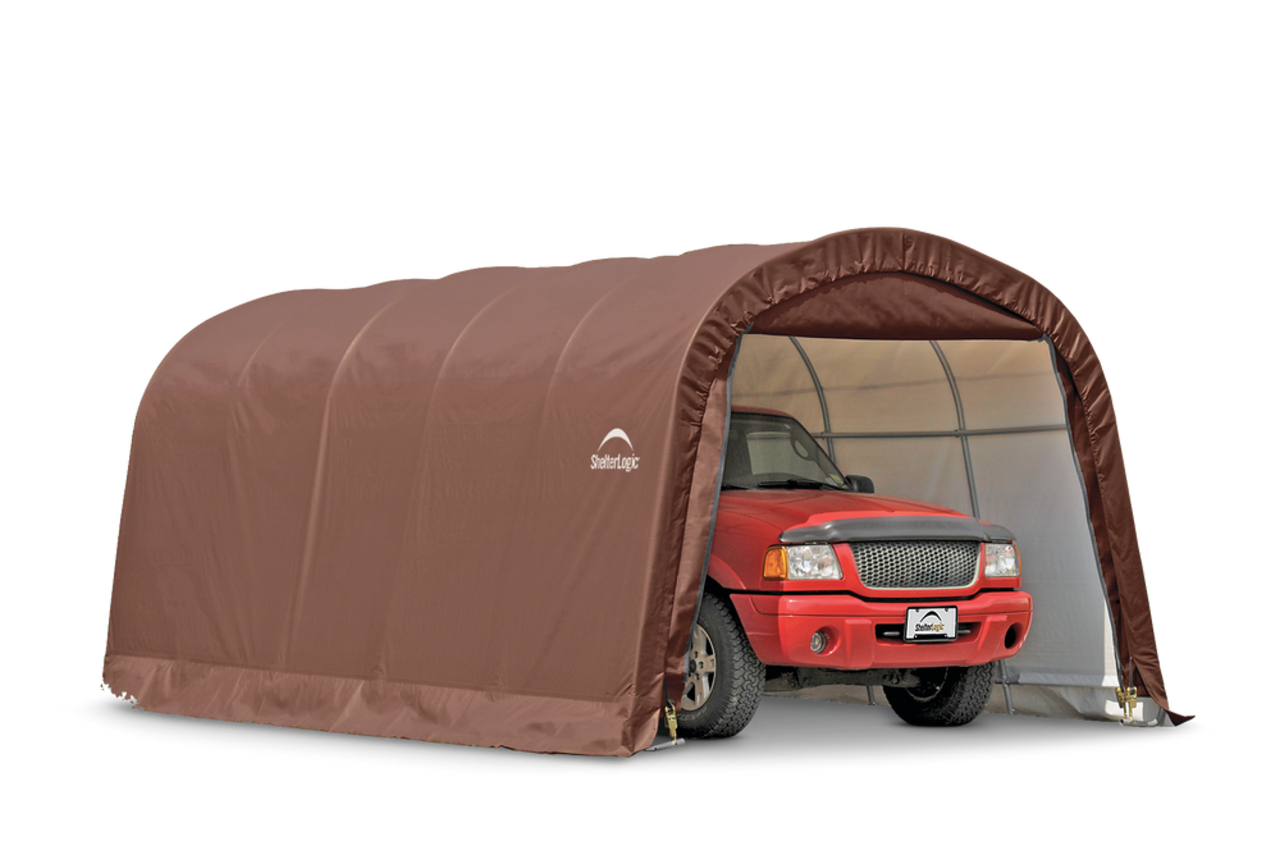 ShelterLogic Heavy Duty Waterproof Round Style Auto Shelter with UV Protection 12 x 20 x 8 ft Canadian Tire