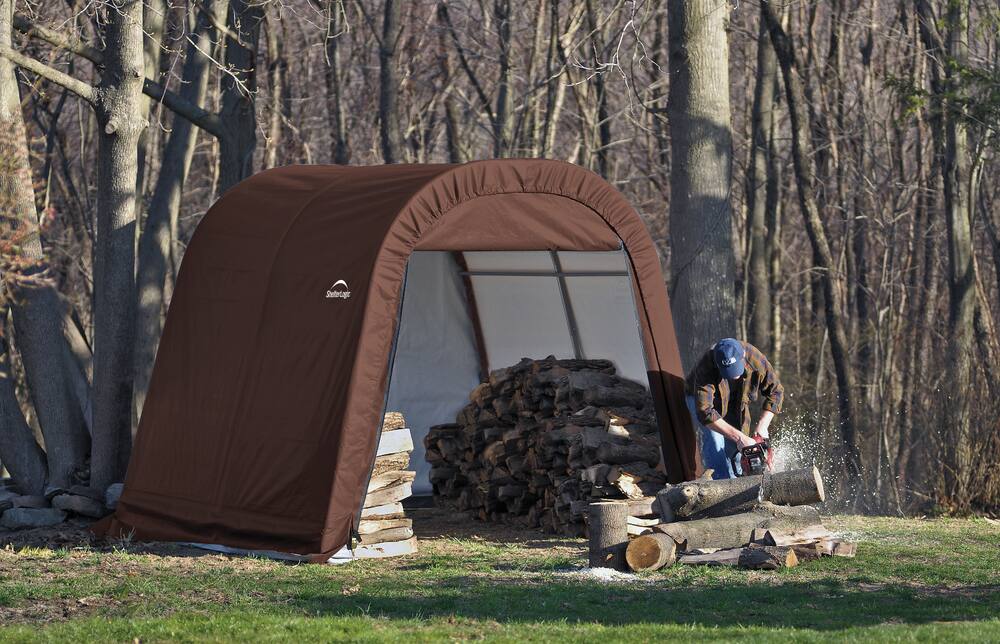 ShelterLogic Round Top ShedInABox® w/HeatSealed Fabric, 10 x 10 x 8