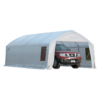 Garage Clearview Shelterlogic Accelaframe, 12 x 20 x 9 pi Front_Three_Fourths_Angled_Right