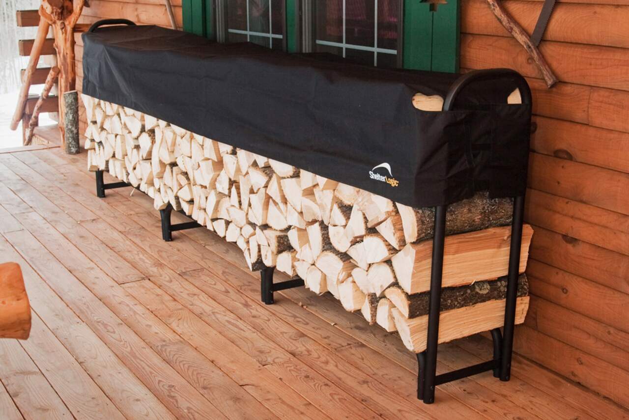 Shelter Logic Covered Firewood Rack