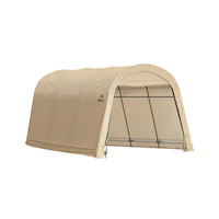 ShelterLogic Heavy Duty Round Style Auto Shelter with Metal Frame, 10 x 15 x 8-ft Front_Three_Fourths_Angled_Right
