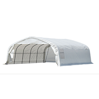 ShelterLogic Clearview Water Resistant Peak Style Auto Shelter with EZ Glide Door, 20 x 20 x 9-ft