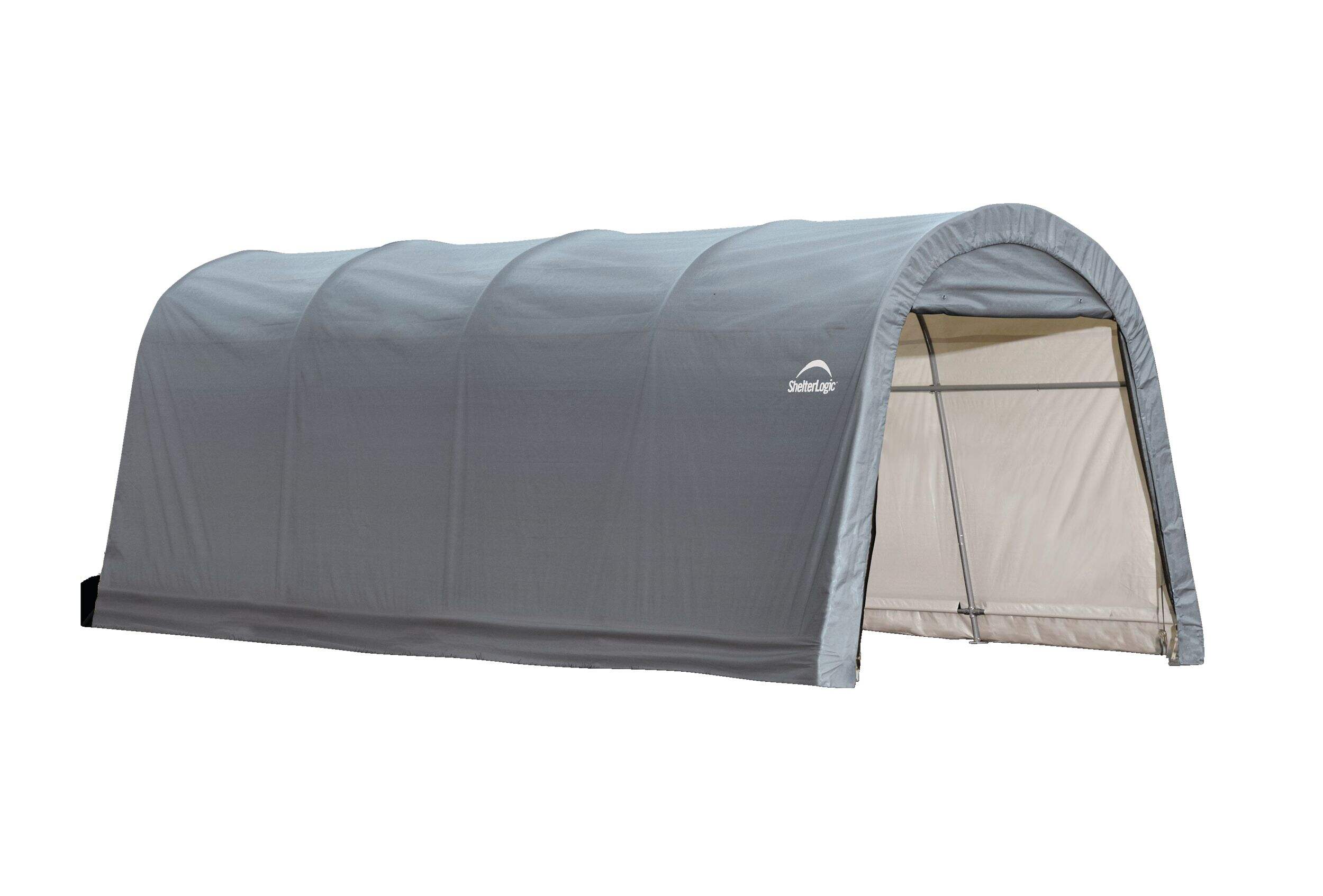 ShelterLogic Waterproof Round Style Car Garage Shelter w/UV Protection, 10 x 20-ft Front_Three_Fourths_Angled_Right