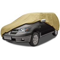 Simoniz Polypropylene 3 Layer Water Resistant SUV Car Cover w/UV Protection, 170 x 170-cm, Beige Front_Three_Fourths_Angled_Left