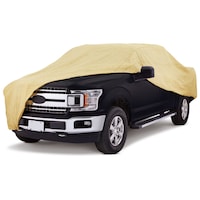 Simoniz 3-Layer Water-Resistant Truck Cover w/UV Protection, 153 x 141-cm, Beige Front_Three_Fourths_Angled_Left