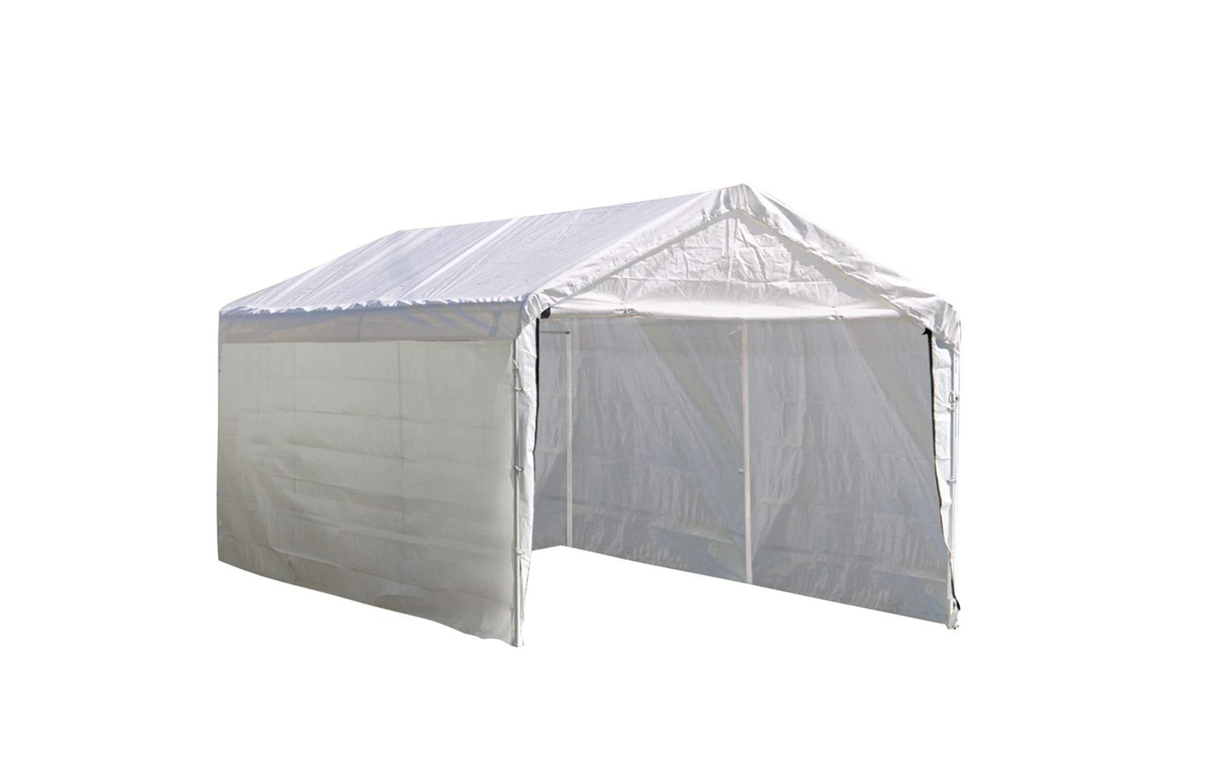 Trousse de parois pour auvent étanche ShelterLogic avec protection anti-UV, 12 x 20 pi Front_Angled_Right