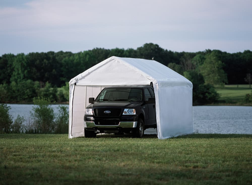 ShelterLogic Water Resistant Peak Canopy Enclosure Kit w/UV Protection ...