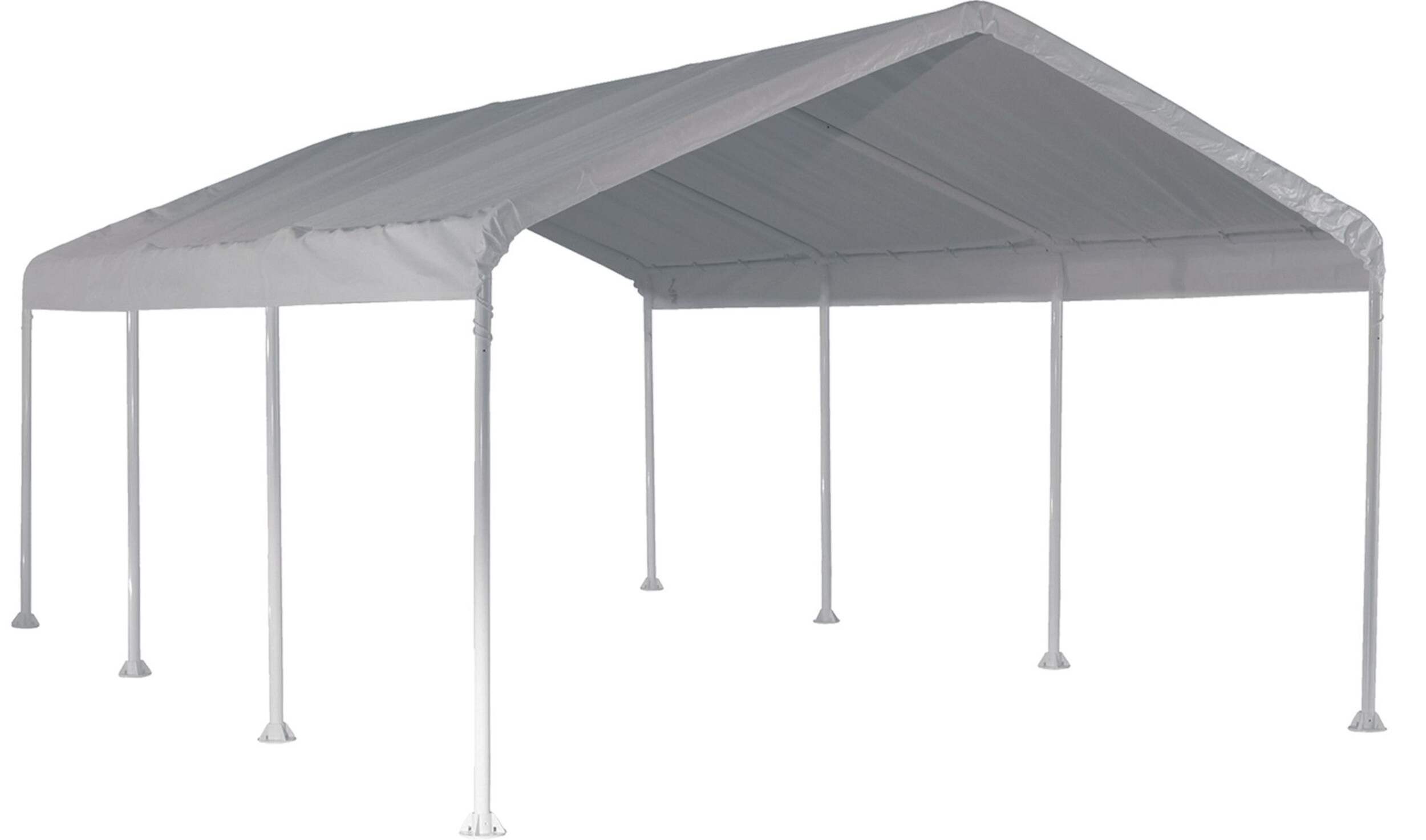 ShelterLogic Super Max™ Water Resistant 8-Leg Frame Peak Canopy w/ UV Protection, 12 x 20-ft Front_Three_Fourths_Angled_Right