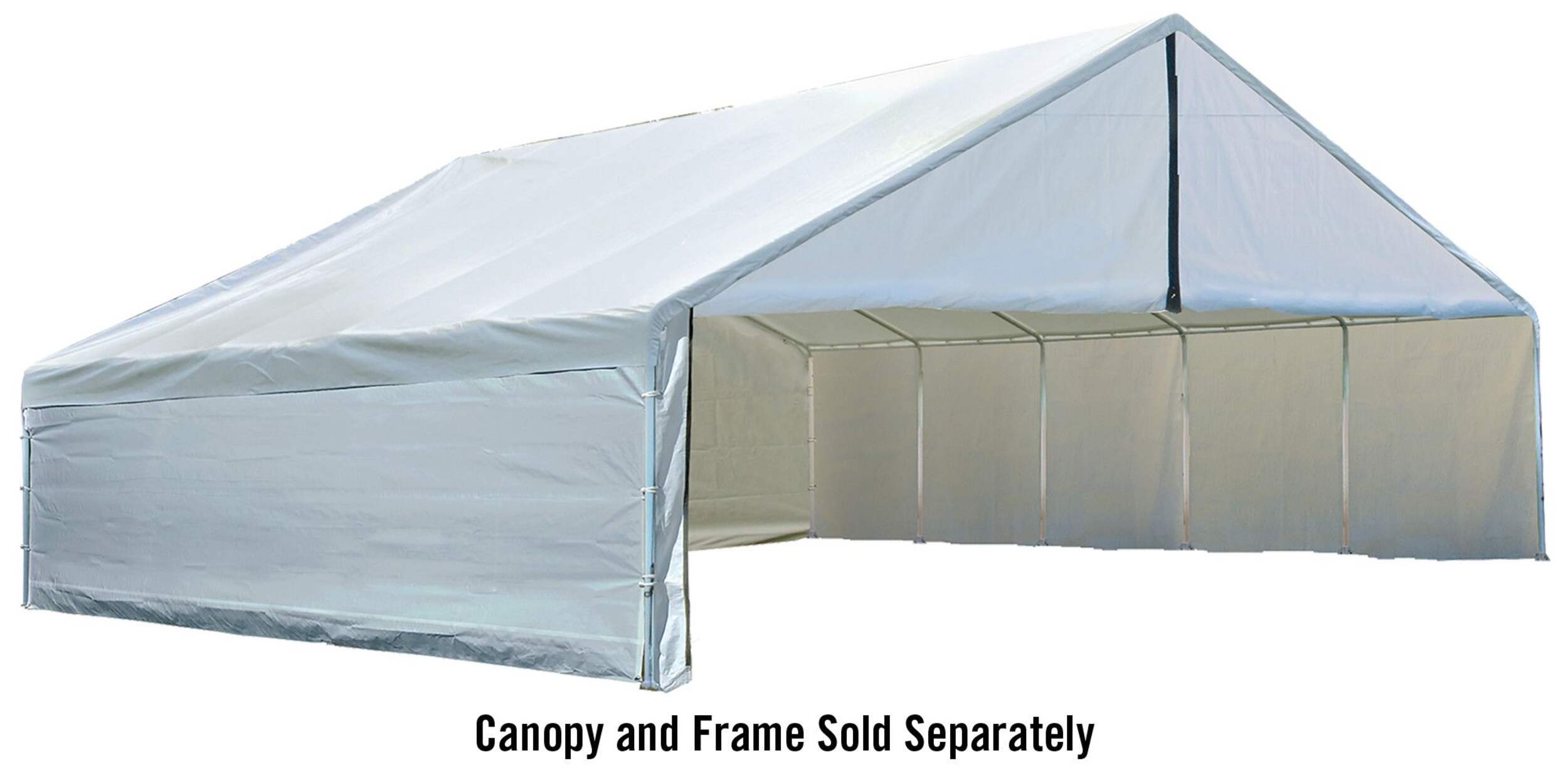 ShelterLogic Ultra Max™ Canopy Enclosure Kit, White, 30-ft x 30-ft Front_Three_Fourths_Angled_Right