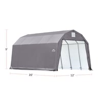 ShelterLogic ShelterCoat¿ Barn Shelter, Grey, 12-ft x 20-ft x 9-ft