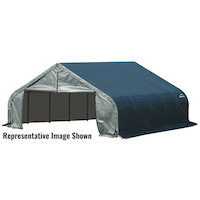 Abri à toit pointu ShelterLogic ShelterCoat, vert, 18 x 20 x 9 pi Front_Angled_Left