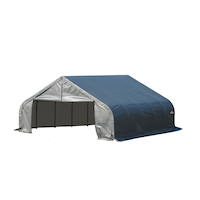 Abri à toit pointu ShelterLogic ShelterCoat, gris, 22 x 20 x 11 pi Front_Three_Fourths_Angled_Left