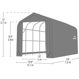 Abri à toit en pente ShelterLogic, vert Front_Three_Fourths_Angled_Left