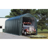 Abri d'auto à toit en pente ShelterLogic, vert, 14 x 44 x 16 pi Front_Three_Fourths_Angled_Right