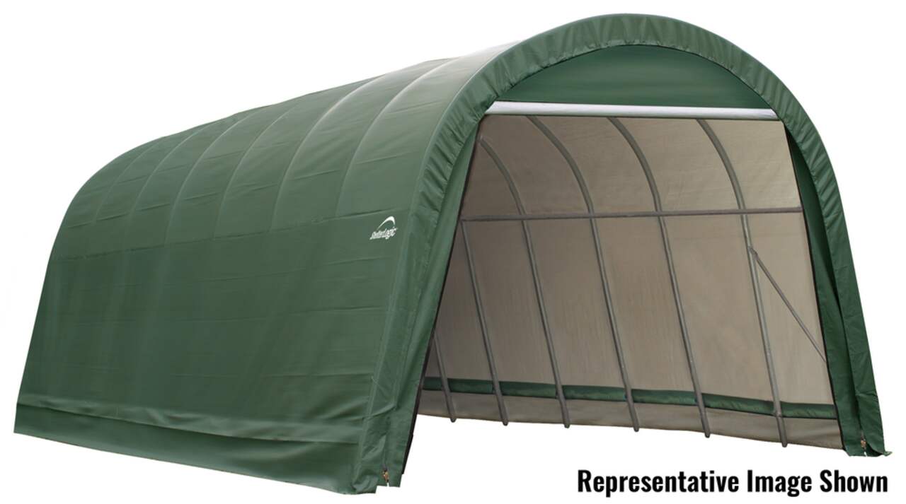 ShelterLogic ShelterCoat Round Style Shelter Green 14 ft x 28