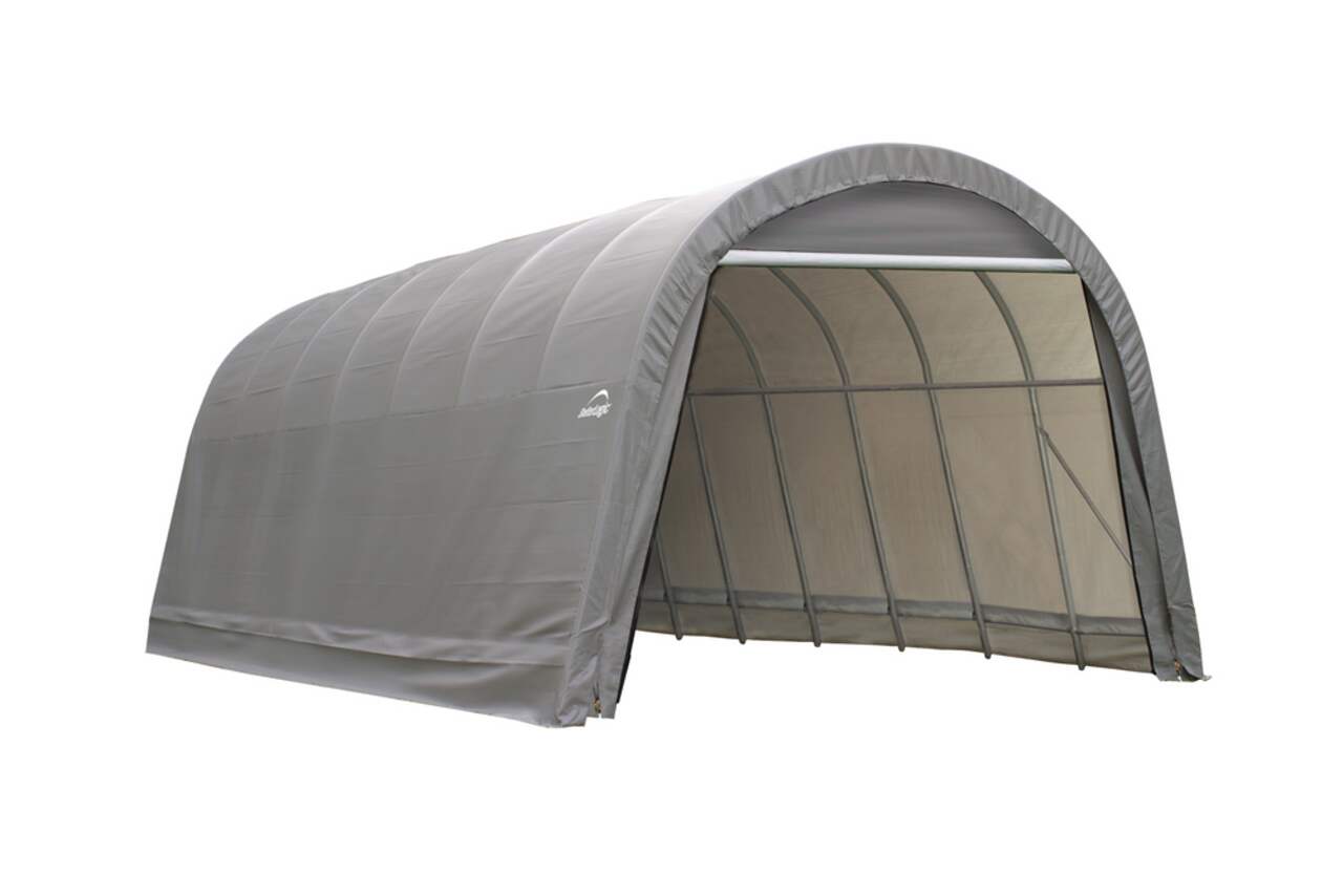 ShelterLogic ShelterCoat Round Style Shelter Grey 14 ft x 28 ft