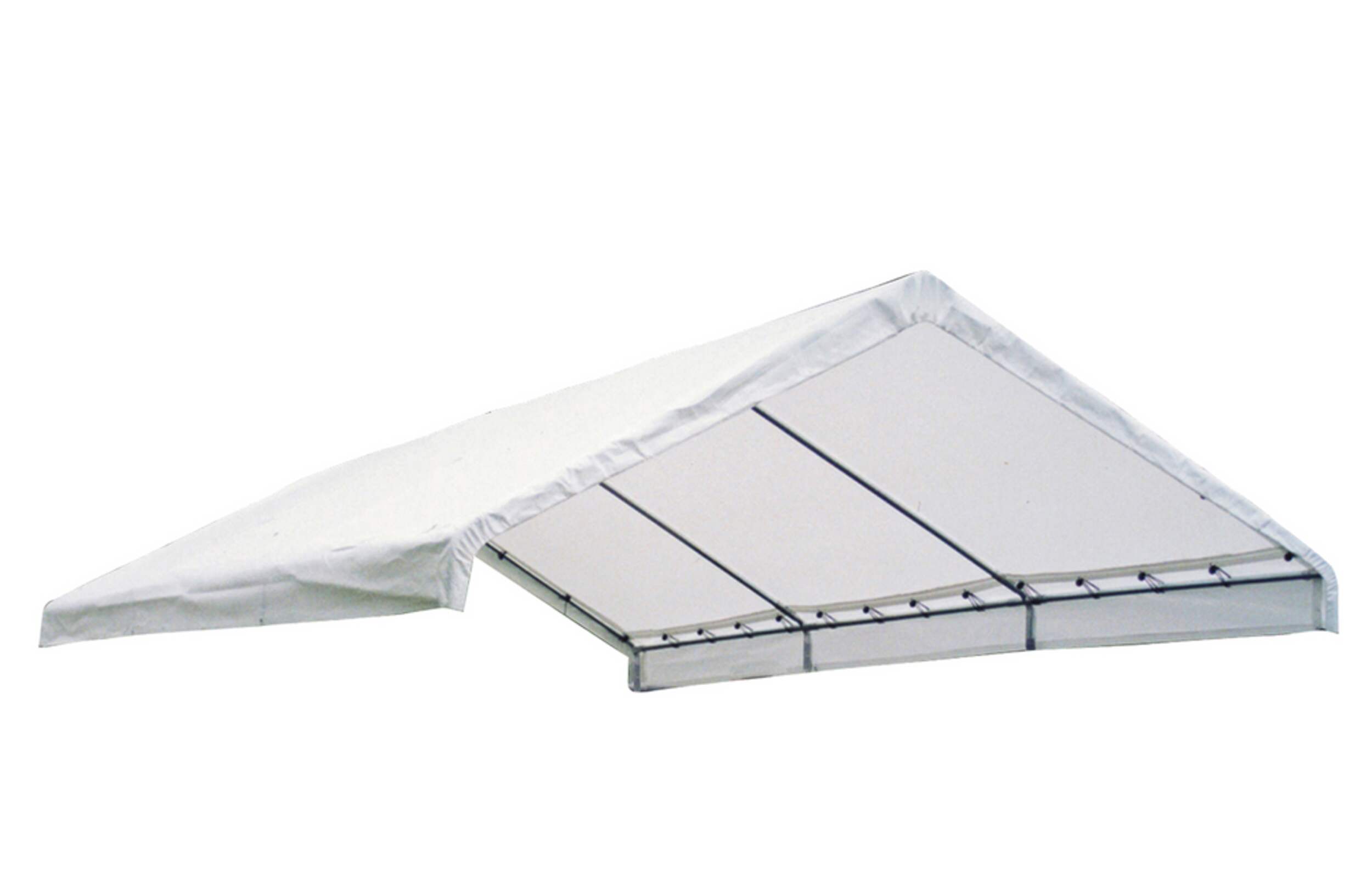 Replacement Cover Only - ShelterLogic Canopy Replacement Cover, White, 18x30-ft Front_Angled_Right