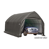 Toile de rechange seulement pour abri à toit en pente ShelterLogic, gris, 13 x 20 x 12 pi Front_Angled_Right