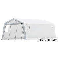 Toile de rechange uniquement - Toile de rechange hydrofuge pour abri d'auto ShelterLogic Clearview avec protection anti-UV, 11 x 20 x 8 pi Front_Angled_Left