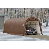 Toile de rechange seulement pour abri d'auto rond hydrofuge ShelterLogic avec protection anti-UV, 12 x 20 x 8 pi Front_Angled_Right