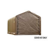 Replacement Cover Only - ShelterLogic ShelterTube Water Resistant Round Auto Shelter Replacement Cover Kit with UV Protection, 12-ft x 20-ft x 11-ft Front_Angled_Right