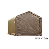 Toile de rechange seulement pour abri d'auto rond hydrofuge ShelterLogic ShelterTube avec protection anti-UV, 12 x 20 x 11 pi Front_Angled_Right